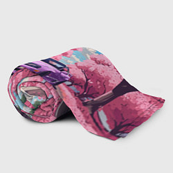 Плед флисовый Тойота супра и сакура, цвет: 3D-велсофт — фото 2