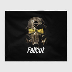 Плед флисовый Противогаз фалаут, цвет: 3D-велсофт