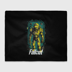 Плед флисовый Fallout poster style, цвет: 3D-велсофт
