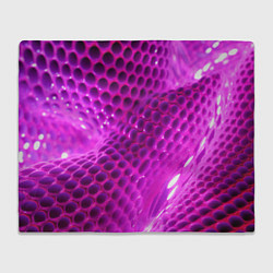 Плед флисовый Розовые объемные соты, цвет: 3D-велсофт
