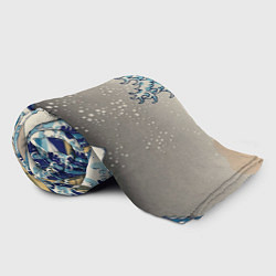 Плед флисовый Великая волна от Канагава, цвет: 3D-велсофт — фото 2