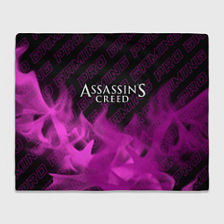 Плед флисовый Assassins Creed pro gaming: символ сверху, цвет: 3D-велсофт