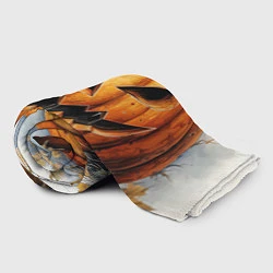Плед флисовый Оскал тыквы, цвет: 3D-велсофт — фото 2
