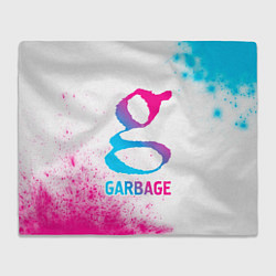 Плед флисовый Garbage neon gradient style, цвет: 3D-велсофт