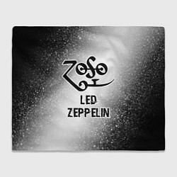 Плед флисовый Led Zeppelin glitch на светлом фоне, цвет: 3D-велсофт