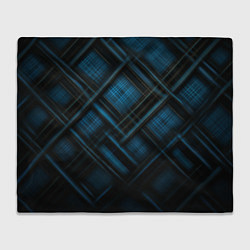 Плед флисовый Тёмно-синяя шотландская клетка, цвет: 3D-велсофт