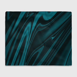 Плед флисовый Бирюзовая плазма абстракиця, цвет: 3D-велсофт