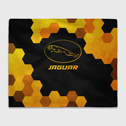 Плед флисовый Jaguar - gold gradient, цвет: 3D-велсофт