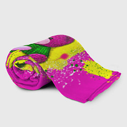 Плед флисовый Розовый мишка в свитере, цвет: 3D-велсофт — фото 2
