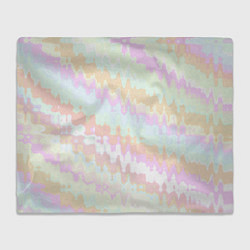 Плед флисовый Размазанные бледные полосы, цвет: 3D-велсофт