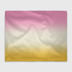 Плед флисовый Розовый бежевый желтый градиент, цвет: 3D-велсофт