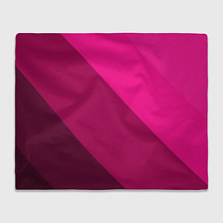 Плед флисовый Широкие розовые полосы, цвет: 3D-велсофт