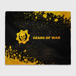 Плед флисовый Gears of War - gold gradient по-горизонтали, цвет: 3D-велсофт