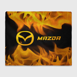Плед флисовый Mazda - gold gradient по-горизонтали, цвет: 3D-велсофт
