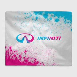 Плед флисовый Infiniti neon gradient style по-горизонтали, цвет: 3D-велсофт