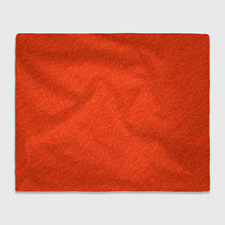 Плед флисовый Насыщенный красно-оранжевый, цвет: 3D-велсофт