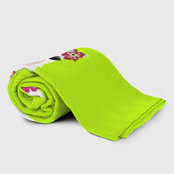 Плед флисовый Лама - альпака в венке, цвет: 3D-велсофт — фото 2