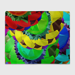 Плед флисовый Пластиковый хаос, цвет: 3D-велсофт