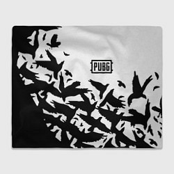 Плед флисовый PUBG black birds, цвет: 3D-велсофт