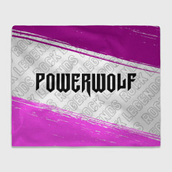 Плед флисовый Powerwolf rock legends по-горизонтали, цвет: 3D-велсофт