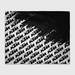 Плед флисовый KTU краски черные, цвет: 3D-велсофт