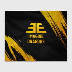 Плед флисовый Imagine Dragons - gold gradient, цвет: 3D-велсофт