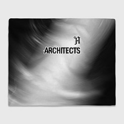 Плед флисовый Architects glitch на светлом фоне посередине, цвет: 3D-велсофт