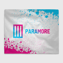 Плед флисовый Paramore neon gradient style по-горизонтали, цвет: 3D-велсофт