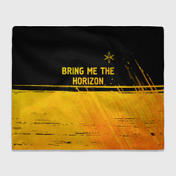 Плед флисовый Bring Me the Horizon - gold gradient посередине, цвет: 3D-велсофт
