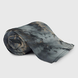 Плед флисовый Темно-серый мрамор, цвет: 3D-велсофт — фото 2