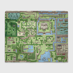 Плед флисовый Zelda: карта, цвет: 3D-велсофт