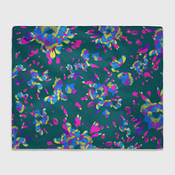 Плед флисовый Абстрактные лепестки, цвет: 3D-велсофт