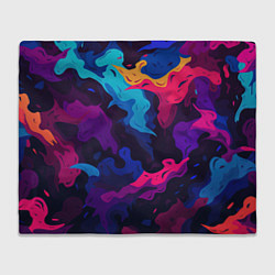 Плед флисовый Яркие абстрактные фигуры, цвет: 3D-велсофт