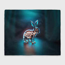 Плед флисовый Прозрачный стеклянный кролик, цвет: 3D-велсофт