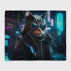 Плед флисовый Крутой кот от ai, цвет: 3D-велсофт