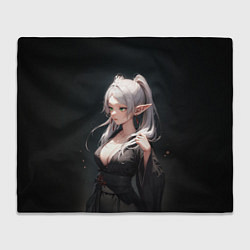 Плед флисовый Фрирен в кимоно- Sou sou no frieren, цвет: 3D-велсофт