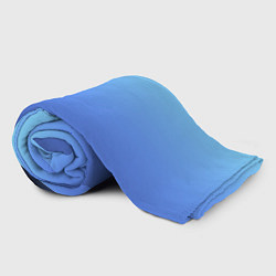 Плед флисовый Голубой и черно-синий градиент, цвет: 3D-велсофт — фото 2