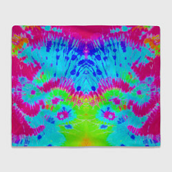 Плед флисовый Tie-Dye abstraction, цвет: 3D-велсофт