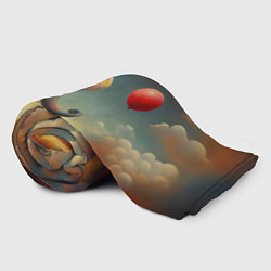 Плед флисовый Грустный слон и красный шарик, цвет: 3D-велсофт — фото 2