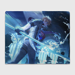 Плед флисовый Genshin Impact Тарталья, цвет: 3D-велсофт