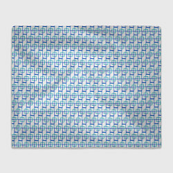Плед флисовый Схема квадрат, цвет: 3D-велсофт