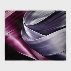 Плед флисовый Абстрактные волнистые полосы, цвет: 3D-велсофт