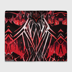 Плед флисовый Адские красные полосы, цвет: 3D-велсофт