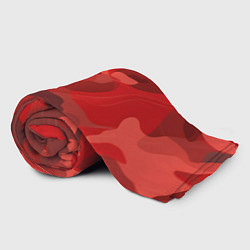 Плед флисовый Красный камуфляж крупный, цвет: 3D-велсофт — фото 2