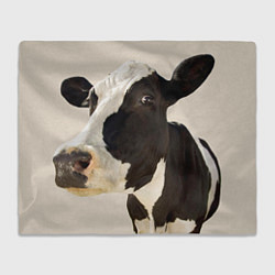 Плед флисовый Настоящая корова, цвет: 3D-велсофт