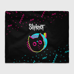 Плед флисовый Slipknot - rock star cat, цвет: 3D-велсофт