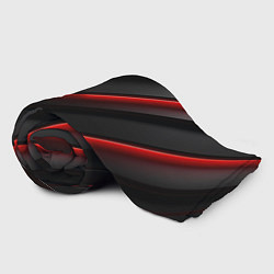 Плед флисовый Красное свечение на черном, цвет: 3D-велсофт — фото 2