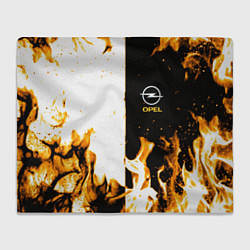 Плед флисовый Opel огонь текстура, цвет: 3D-велсофт