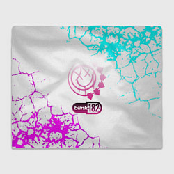 Плед флисовый Blink 182 неоновые краски, цвет: 3D-велсофт