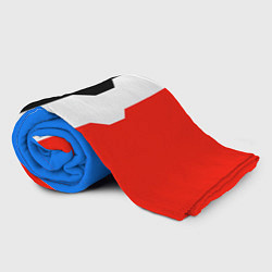 Плед флисовый Техно линии синий и красный, цвет: 3D-велсофт — фото 2
